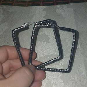 INC square hoop earrings